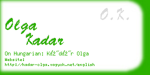 olga kadar business card